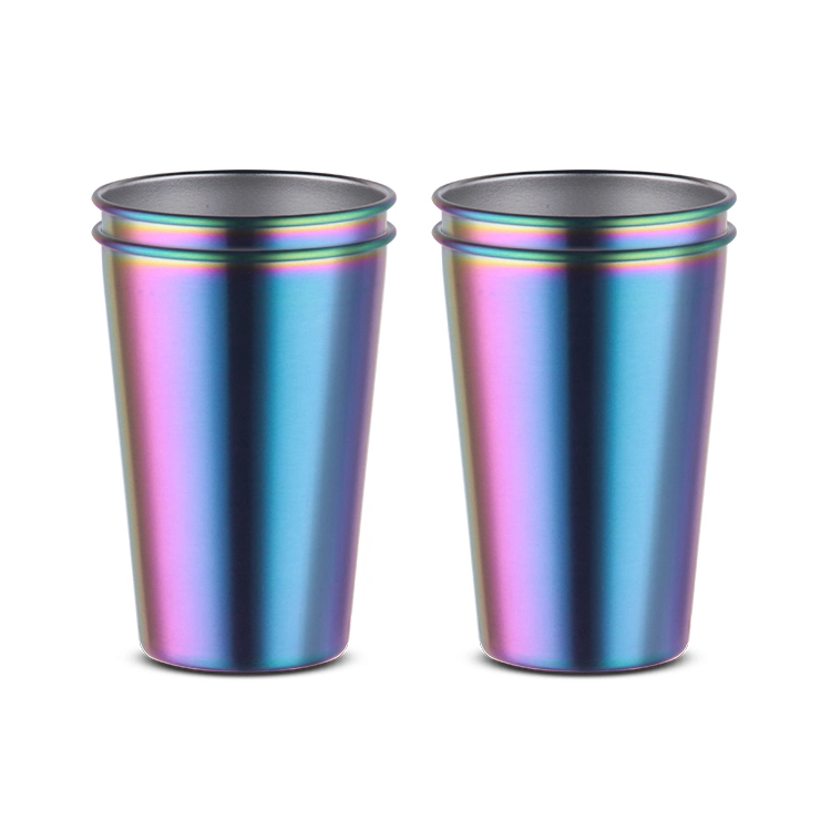 500ml Custom Small Beer Pong Pint Party Drink Stackable Single Wall Water Shot Tumbler Metal Glass Stainless Steel Cup