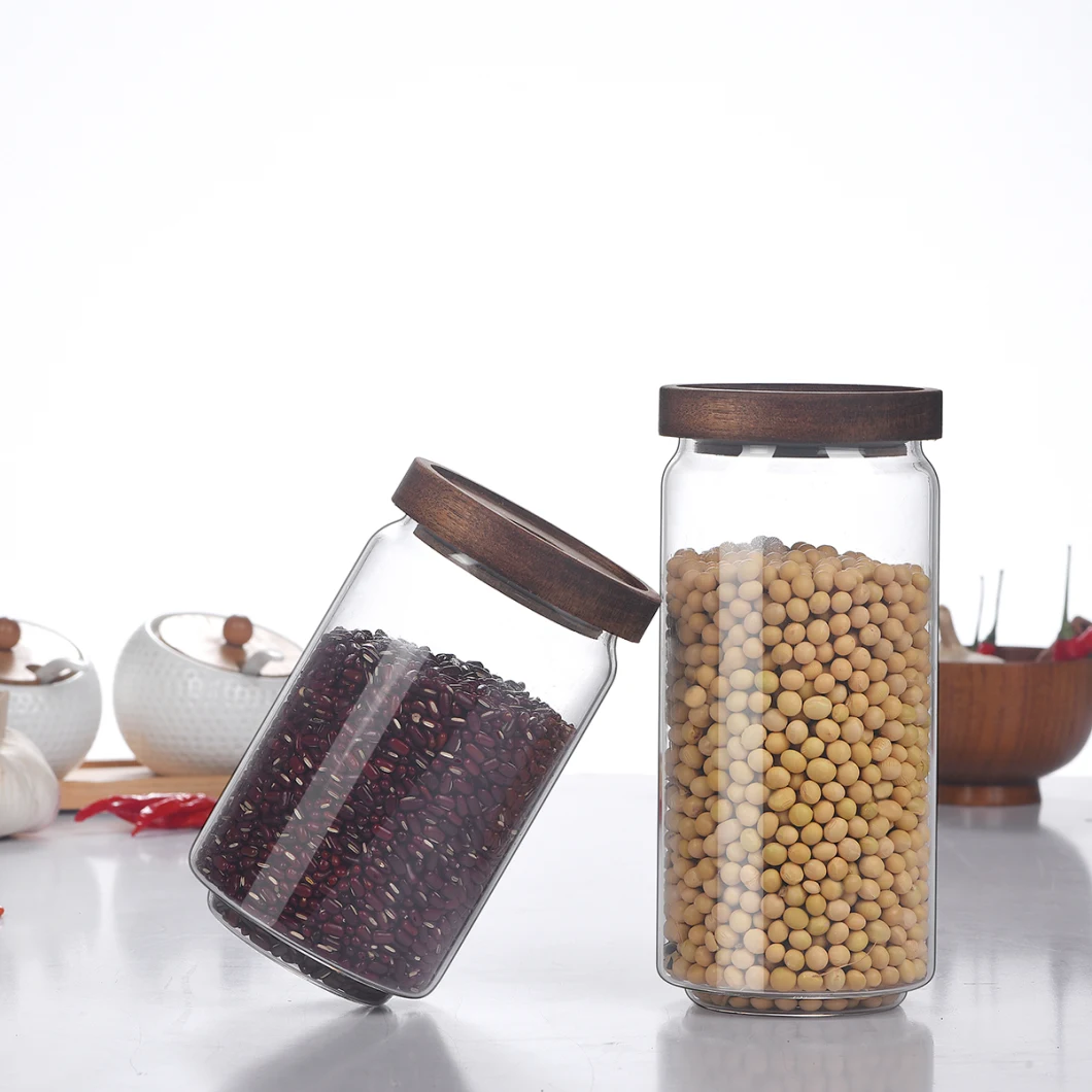 Glass Jar, Food Jars, Glass Storage Jars, Storage Bottle, Cereal Dispenser Jars for Spaghetti Pasta, Tea, Coffee Kitchen Storage Jar