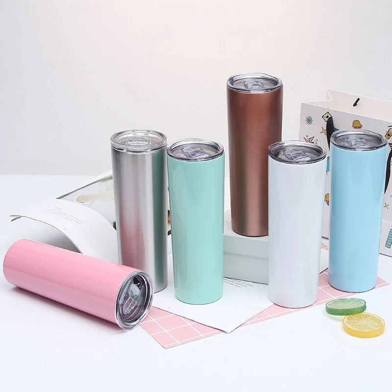 Double Wall Stainless Steel Vacuum Flask with Lid