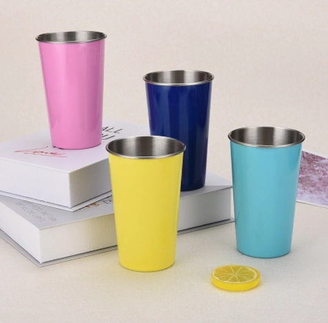 Stainless Steel Pint Cup Cold Drink Cup Titanium Plated Beer Cup