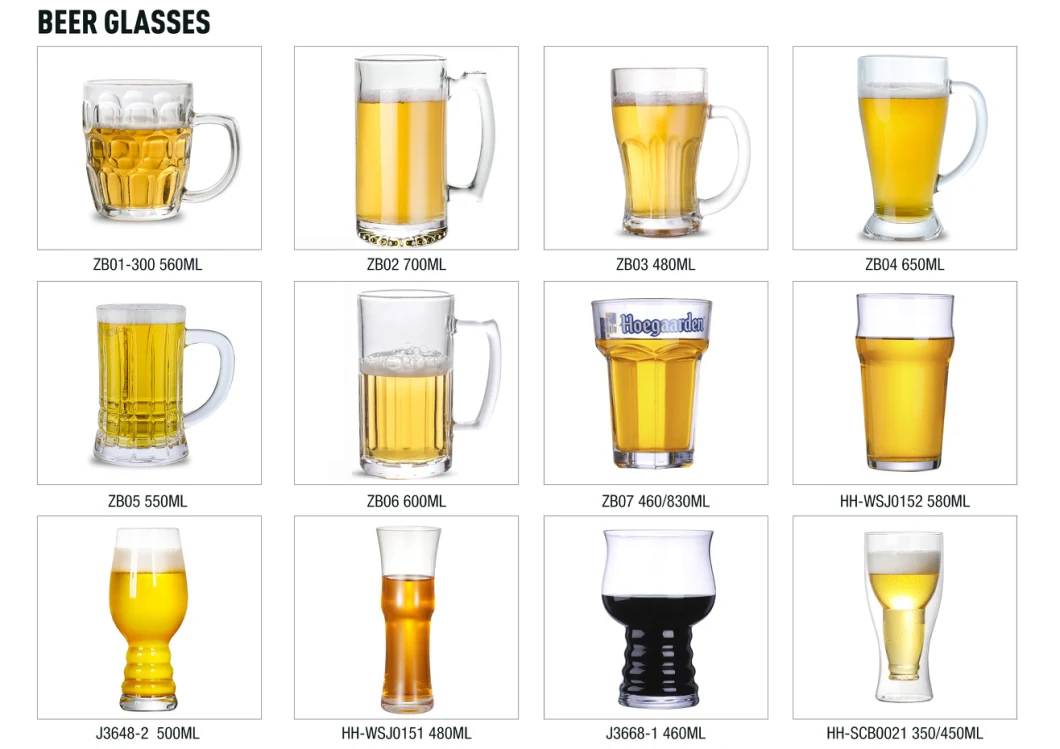 Free Sample 580ml Wholesale Custom Printed Pint Beer Glass Cup Tulip Beer Glassware for Restaurant Bar