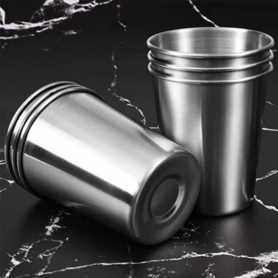 Copos de aço inoxidável copos de cerveja à prova de quebra Copos de metal para beber para crianças e adultos